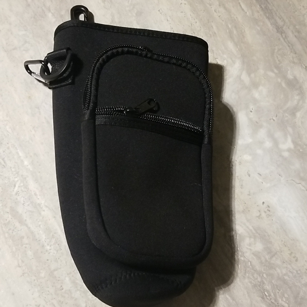 Black Water Bottle/travel Mug Carrying Pouch Bag